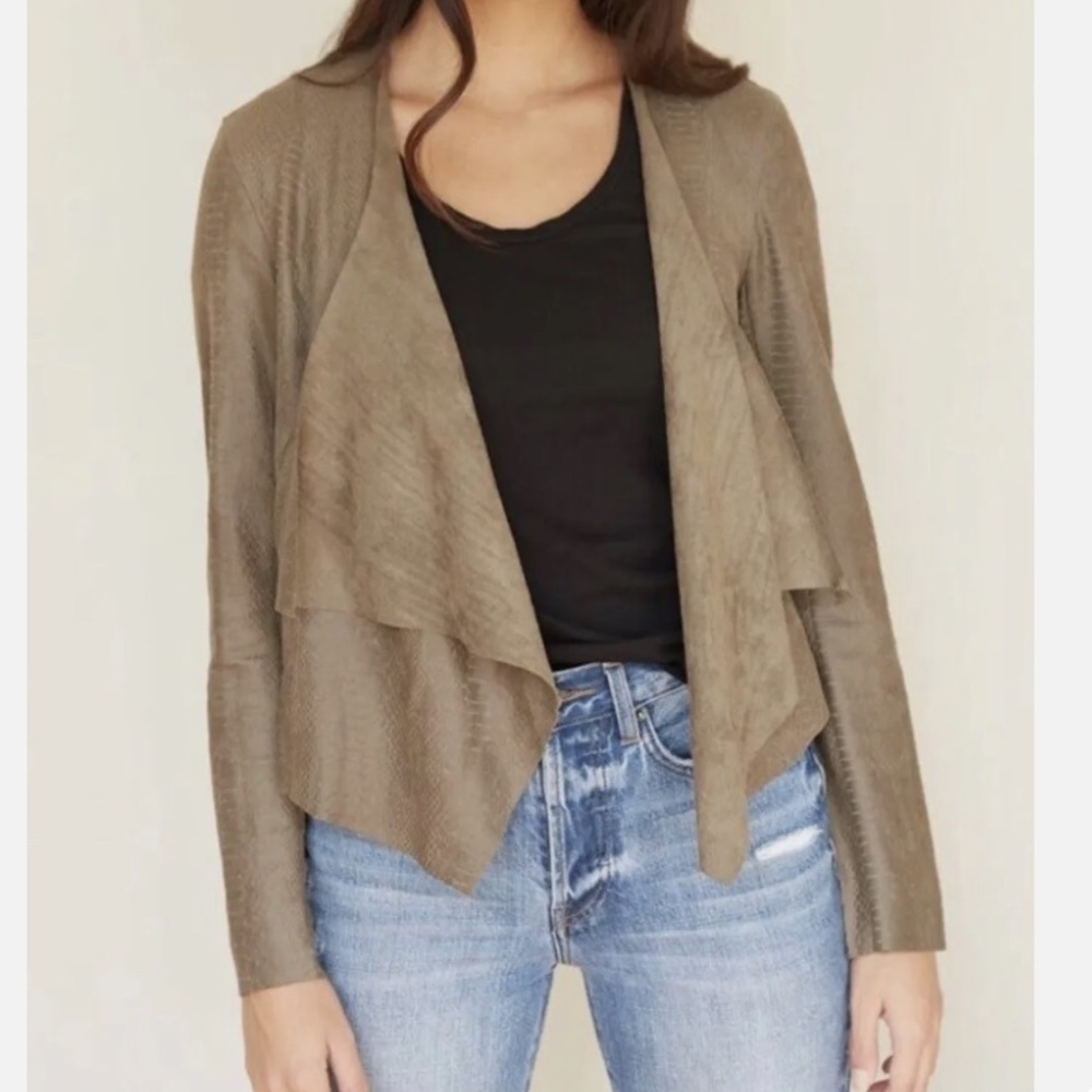 Blank NYC Snake Print Faux Leather Jacket